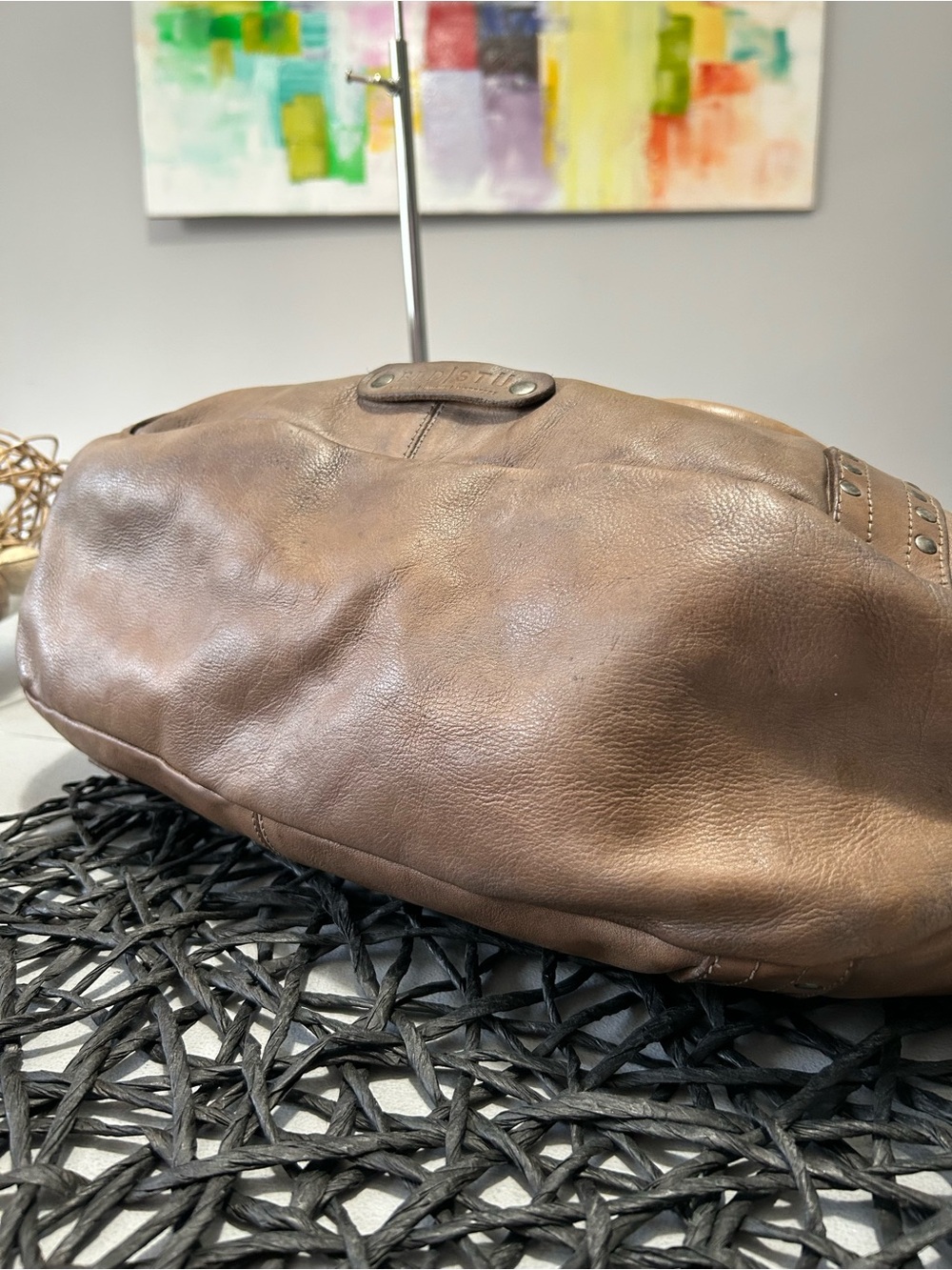 RARE - Bed Stu Leather Studded Geraldin Cobbler Series Shoulder Bag - Picture 14 of 14